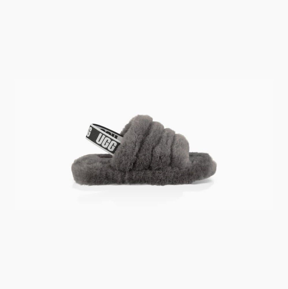 UGG Fluff Yeah - Badesandaler Barn - Dyp Grå (NO-R668)